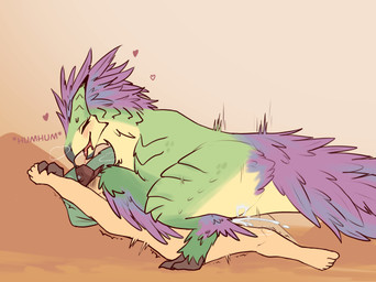bestiality bodily_fluids claws cum dominant duo feathers female female_feral ...