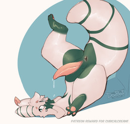 animal_genitalia animal_penis anthro anus blush bodily_fluids covering coveri...