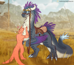 ambiguous_feral ambiguous_gender anthro biped bipedal_feral black_body black_...