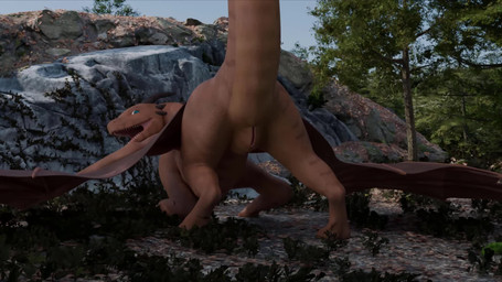animal_genitalia anus balls belly blue_body blue_eyes bodily_fluids butt claw...