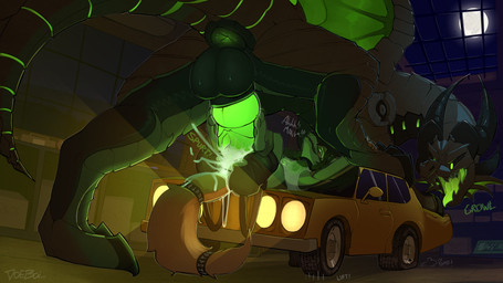 anthro anthro_on_feral anus balls bestiality big_anus big_balls big_penis bla...