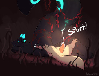 animal_genitalia animal_penis bestiality bodily_fluids cowgirl_position cum c...