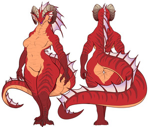 anthro big_tail breasts countershading featureless_breasts featureless_crotch...