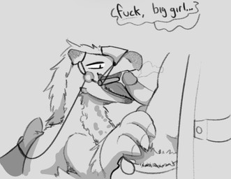 ambiguous_feral ambiguous_gender bestiality dialogue duo erection feathers fe...