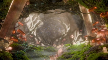 anthro brown_body brown_fur cave clothing crystal feathers female fungus fur ...