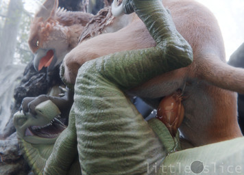 anus beak bodily_fluids claws duo erection female female_penetrated feral fer...