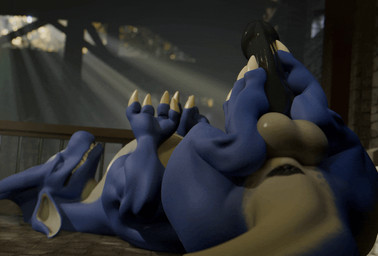anus autofootjob balls butt claws countershade_torso countershading digitigra...