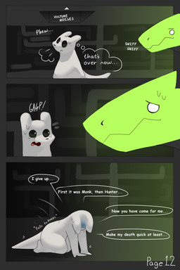 ambiguous_gender anthro depression dialogue duo feral gasp glowing glowing_bo...