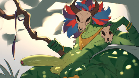 anthro athletic athletic_anthro athletic_male balls big_penis big_tail bone b...