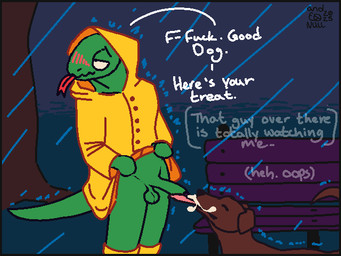 anthro anthro_on_feral being_watched bestiality blush caught caught_in_the_ac...