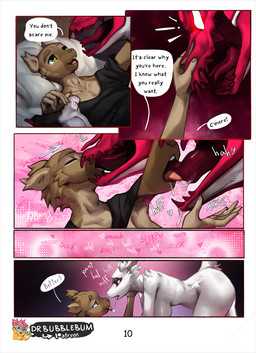 anthro bodily_fluids breasts brown_body brown_fur dialogue female french_kiss...