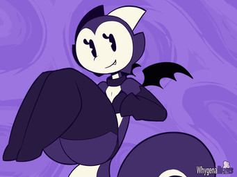 anthro armwear biped black_body black_tail bottomwear butt clothing cute_fang...