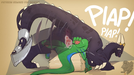 animal_genitalia anthro blade bodily_fluids cum cum_in_vagina cum_inside digi...