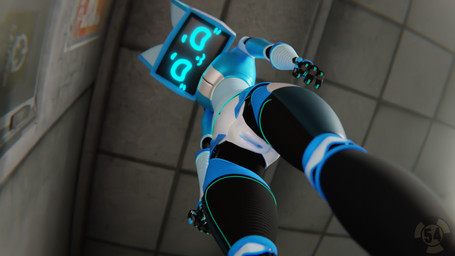 anthro female first_person_view genitals looking_at_viewer machine nude prese...