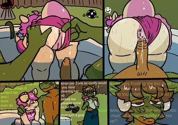 adolescent adolescent_on_child age_difference anthro anus backyard bent_over ...