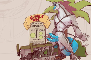 2_penises 3_toes 4_fingers anthro athletic bdsm blue_penis blue_tail blue_ton...