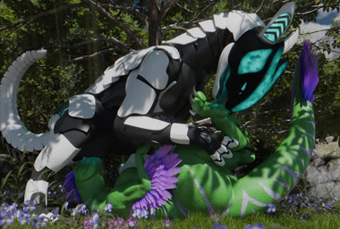 armor bodily_fluids claws display_face duo feathers feet female female/female...