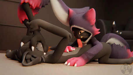 animal_genitalia anthro claws erection eyes_closed feet foot_fetish foot_on_f...