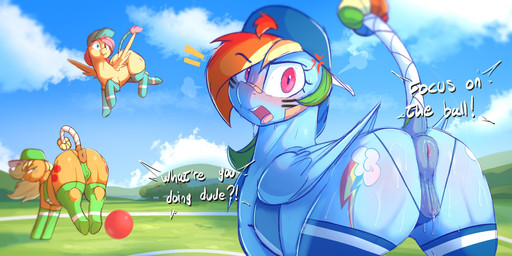 animal_genitalia animal_vulva anus backless_panties blue_body blush bodily_fl...