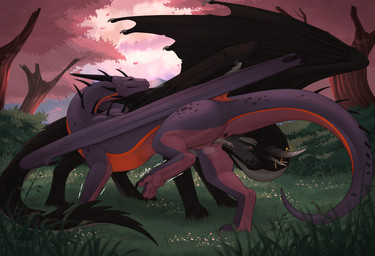 anus black_body bodily_fluids claws cunnilingus duo eyes_closed female feral ...