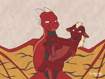 anal anal_fingering animal_genitalia anthro blonde_hair bodily_fluids collar ...