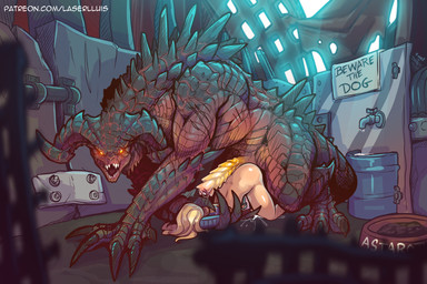 3_toes 4_fingers anthro anthro_dominating_human ass_up biped blonde_hair bodi...