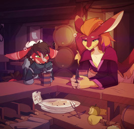 abdominal_bulge alcohol alcohol_bottle anthro anthro_on_anthro anthro_penetra...