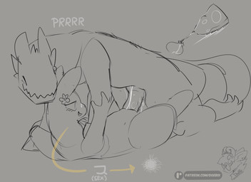 abdominal_bulge anthro anthro_on_feral bestiality blush bodily_fluids cervica...