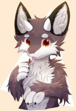 4_fingers anthro blep claws countershade_face countershade_torso countershadi...