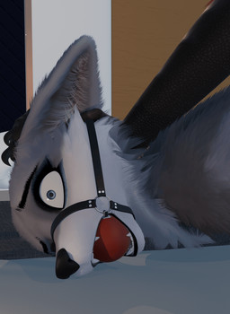 ambiguous/ambiguous ambiguous_gender anthro ball_gag bound constricted_pupils...