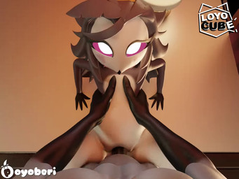 4_fingers abdominal_bulge adult_on_young age_difference anthro anthro_on_anth...