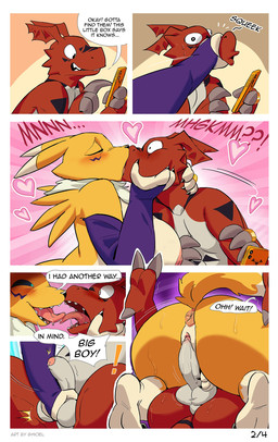 after_kiss amazon_position anthro anthro_on_anthro anthro_penetrated anthro_p...
