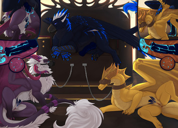 anus balls bdsm blue_body blue_cum blue_eyes blue_markings blue_penis bodily_...