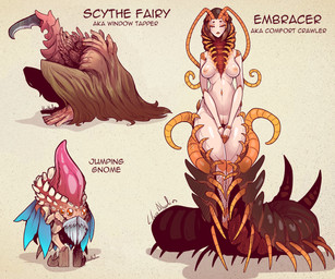 5_fingers ambiguous_gender antennae_(anatomy) areola breasts female fingers f...