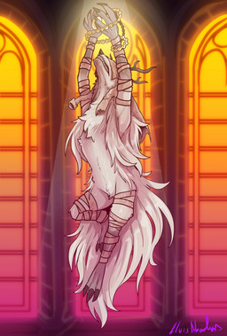 3_toes 5_fingers anthro antlers biped claws clenched_teeth feet female finger...