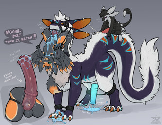 3_fingers 3_toes 4_ears 4_toes animal_dildo animal_genitalia animal_penis ani...