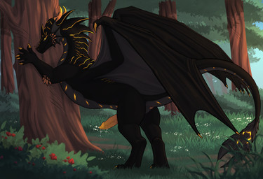 anus black_body bodily_fluids claws ear_frill feral frill_(anatomy) genital_f...