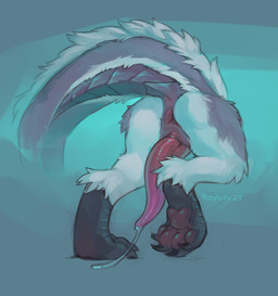 animal_genitalia anus butt claws crossgender erection faceless_character face...