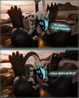 anthro anthro_on_feral anthro_penetrated armor bestiality black_body bodily_f...