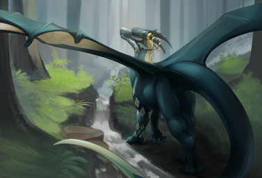 ambiguous_gender blue_body blue_claws blue_horn blue_scales claws detailed_ba...