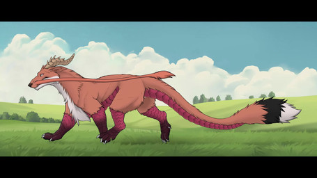 ambiguous_feral ambiguous_gender black_body black_fur black_scales calming de...