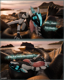 anthro anthro_on_feral anthro_penetrated armor bestiality black_body bodily_f...