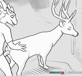 anal anal_penetration animal_genitalia animal_penis anthro anthro_on_feral an...