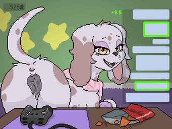 after_masturbation animal_genitalia animal_vulva anus black_nose bodily_fluid...