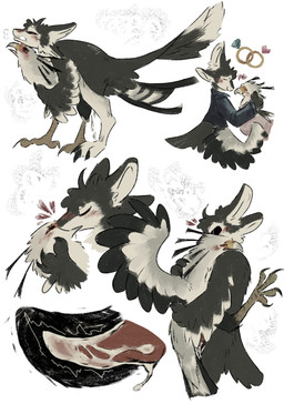 3_fingers 3_toes 4_ears 4_toes animal_genitalia animal_penis anthro anthro_on...