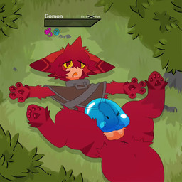 ambiguous_gender ambiguous_penetrated anthro anus balls confusion crotch_crab...