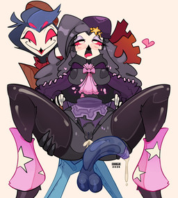 after_sex anthro balls beak beret bodily_fluids breasts butt clothed clothing...