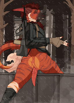 5_fingers animal_genitalia anthro anus aug_a3 background_shot backpack bodily...