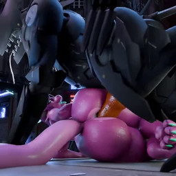 ahegao animal_genitalia animal_penis anthro anthro_penetrated bestiality big_...
