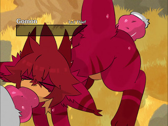 anal anal_penetration animal_genitalia animal_penis anthro bodily_fluids fell...